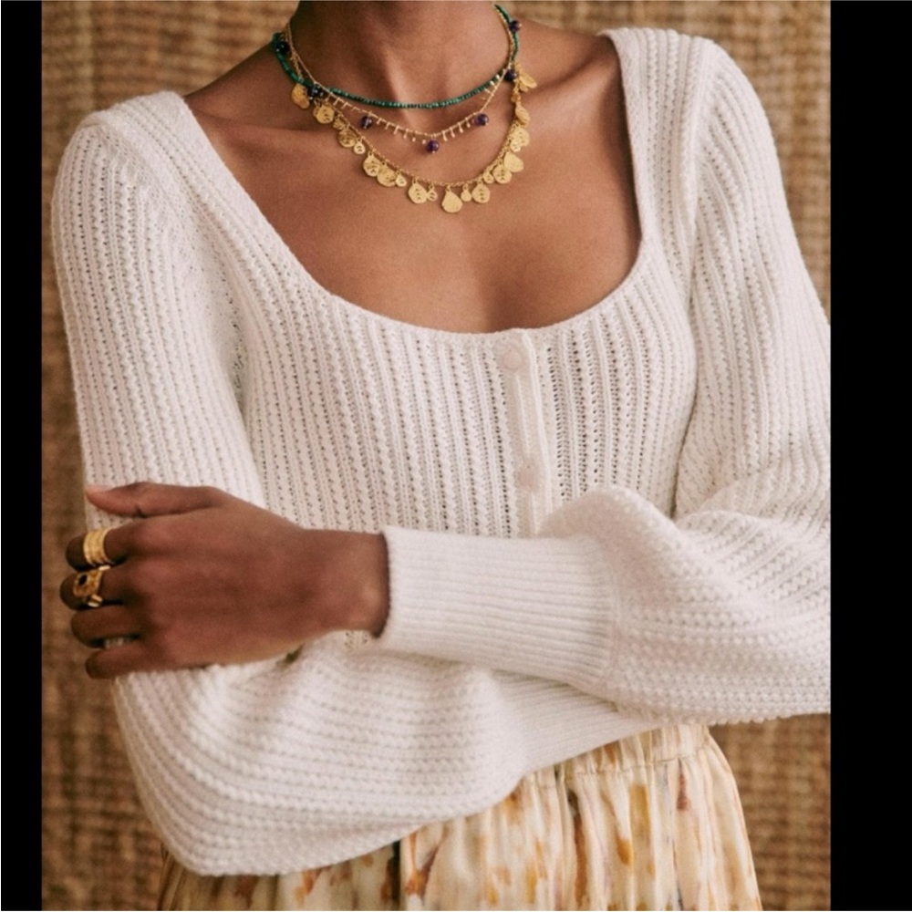 Sezane Marietta Gilet button down knit S